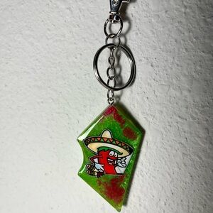 Sombrero Keychain with Clasp.